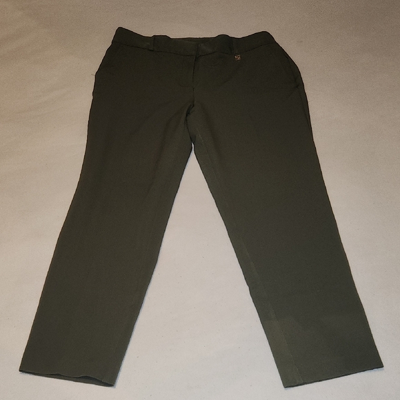 Anna Klein Women's Olive Green Pants - Picture 1 of 7